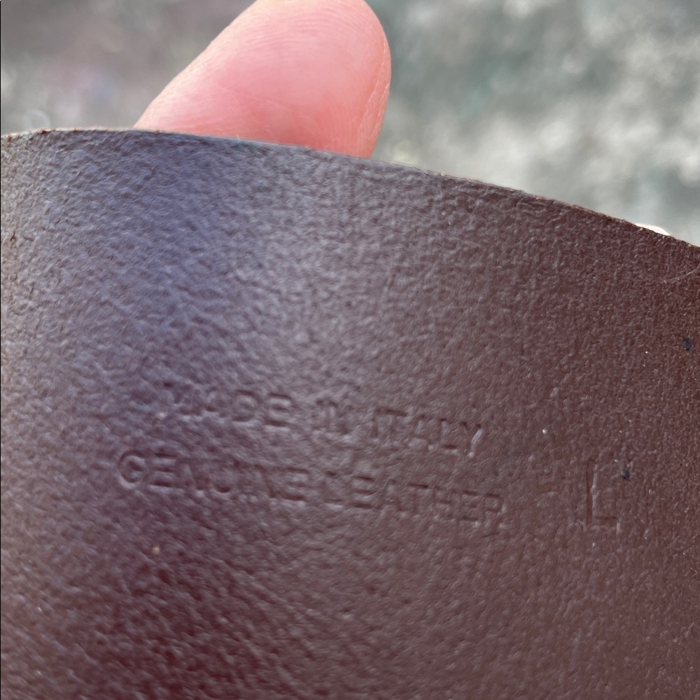 Rustic Leopard Print Statement Belt With Topaz Bu… - image 3